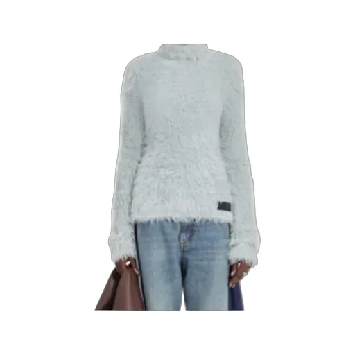 Mm6 Maison Margiela Faux Fur Turtleneck Jumper