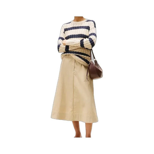 Linen Blend Cable Knit Relaxed Jumper