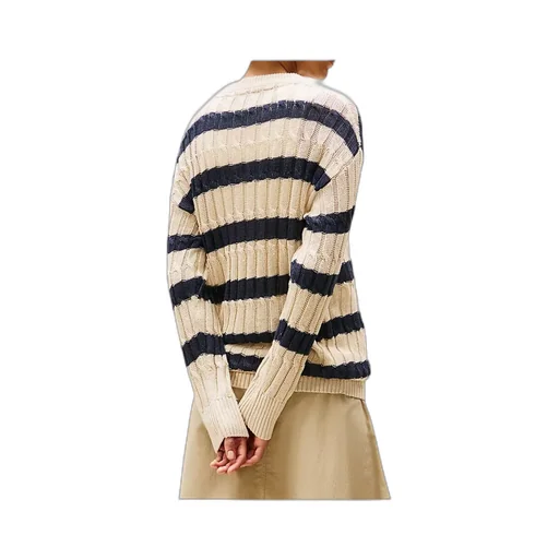 Linen Blend Cable Knit Relaxed Jumper
