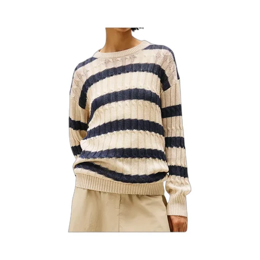 Linen Blend Cable Knit Relaxed Jumper