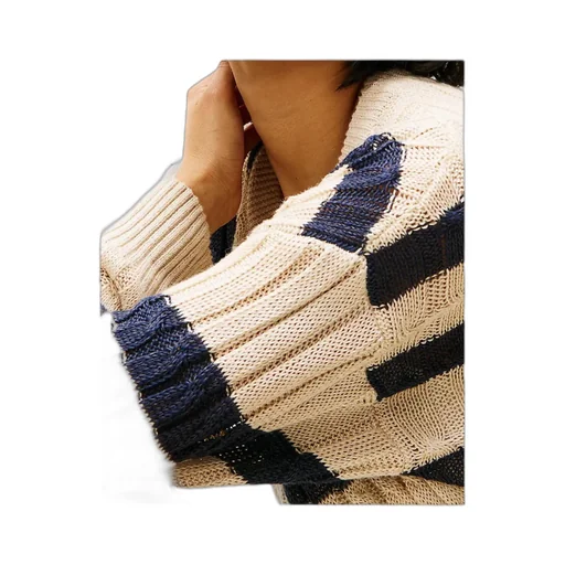 Linen Blend Cable Knit Relaxed Jumper