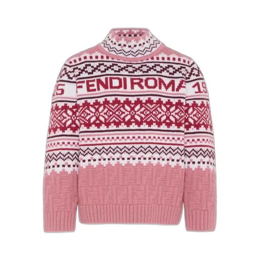 Fendi Kids Logo Jacquard Long-Sleeved Jumper