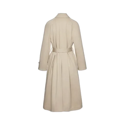 Flap Pocket Belted Gabardine Coat