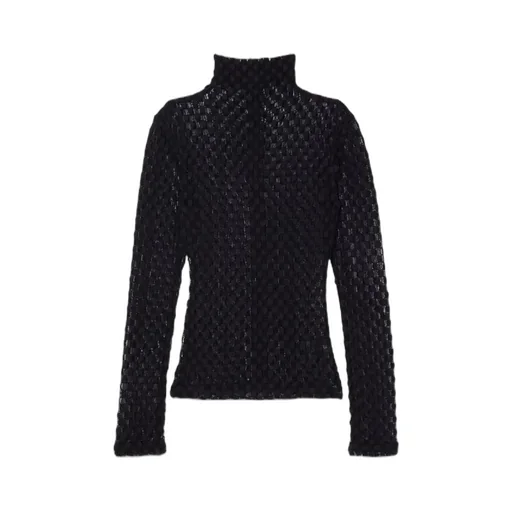 Long-Sleeved Semi-Transparent Top