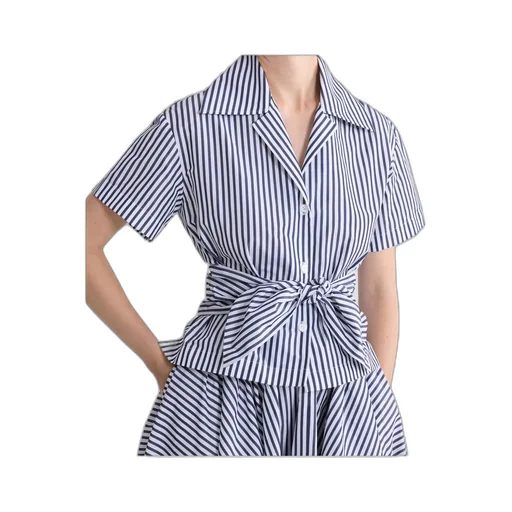 Striped Knotted Shirt