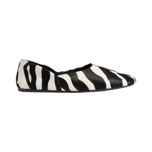 Khaite Jane Zebra Printed Flat Shoes