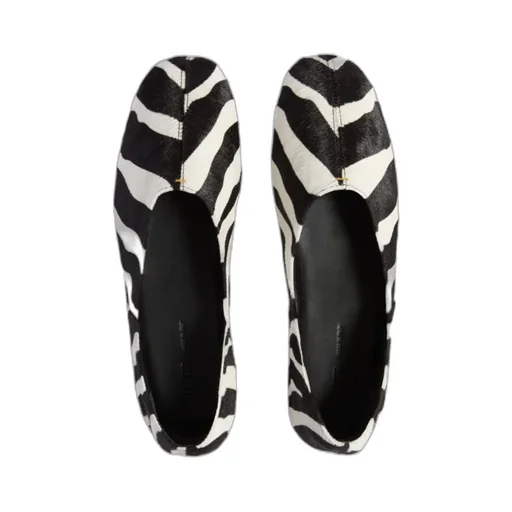 Khaite Jane Zebra Printed Flat Shoes