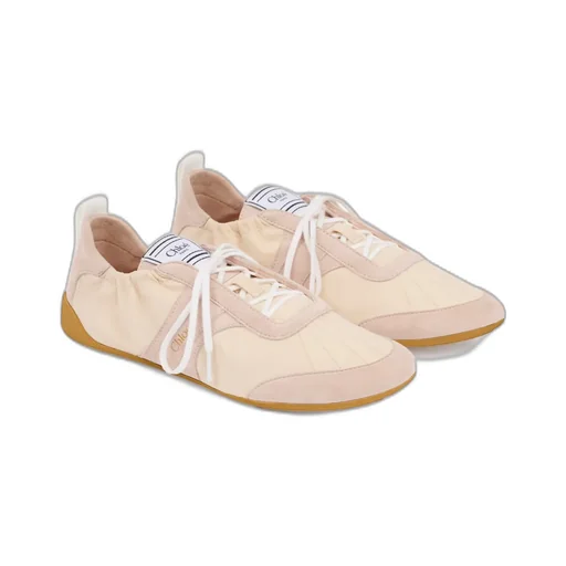 Chloé Kick Panelled Lace-Up Sneakers