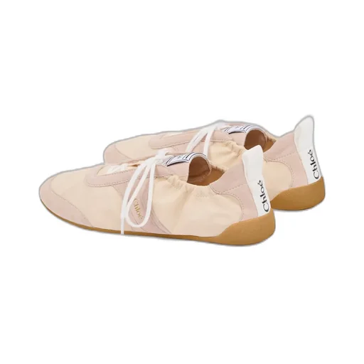 Chloé Kick Panelled Lace-Up Sneakers