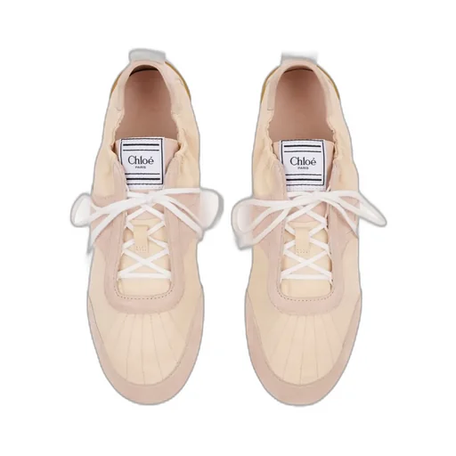 Chloé Kick Panelled Lace-Up Sneakers