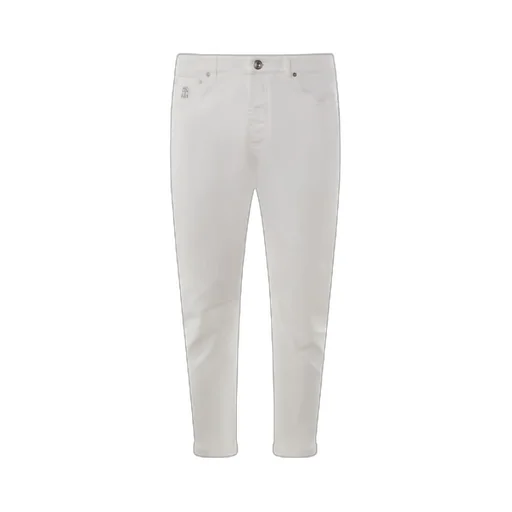 Brunello Cucinelli Logo Embroidered Jeans