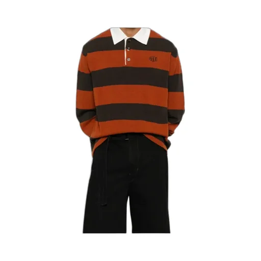 Striped Polo Knit Sweater