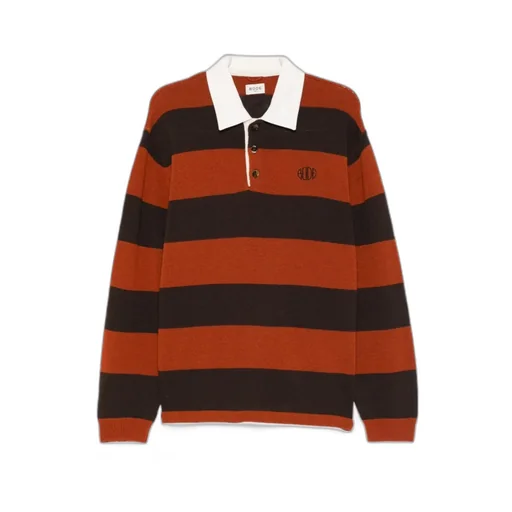 Striped Polo Knit Sweater