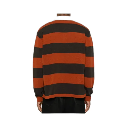 Striped Polo Knit Sweater
