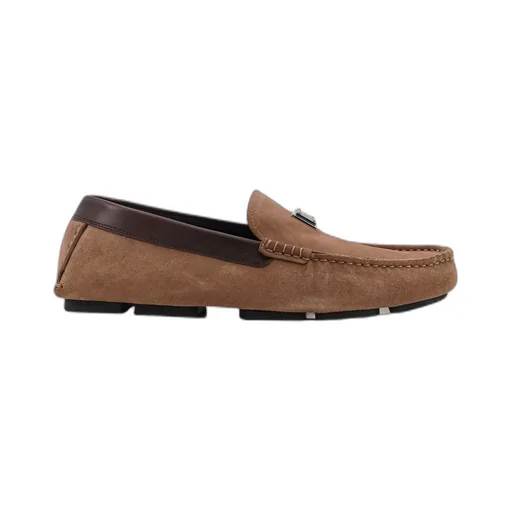 Dolce & Gabbana Logo Plaque Round-Toe Loafers