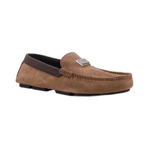 Dolce & Gabbana Logo Plaque Round-Toe Loafers