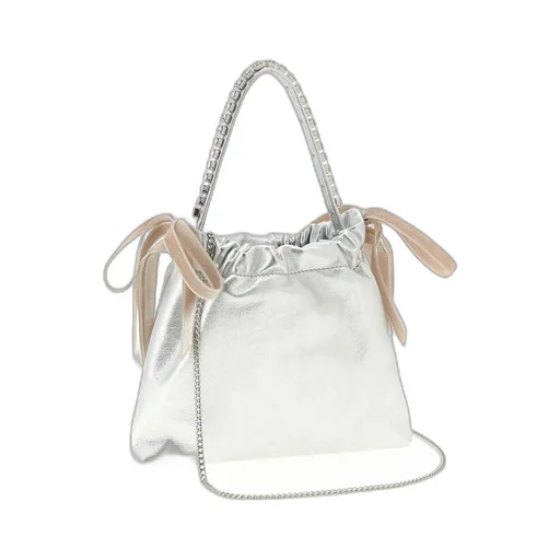 Jimmy Choo Metallic Effect Drawstring Mini Handbag
