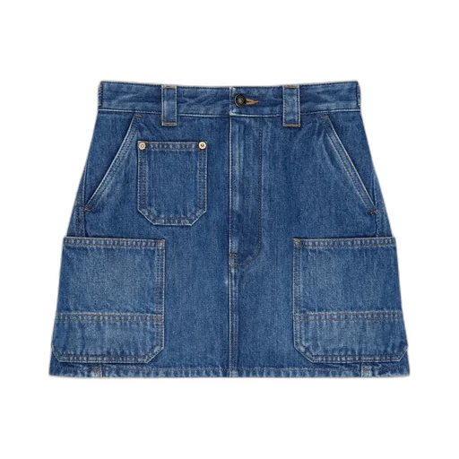 Givenchy Logo-Embroidered Denim Mini Skirt