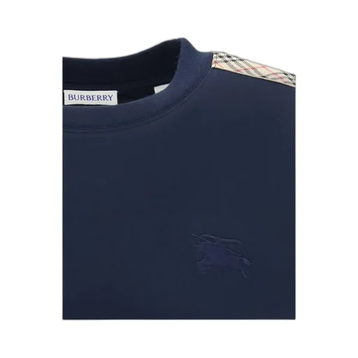 Burberry Ekd Embroidered Checked-Band T-Shirt
