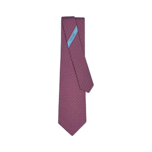 Gancini Regimental Print Silk Tie