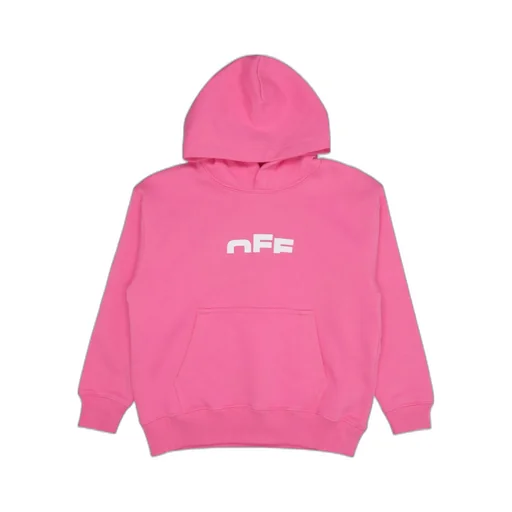 Off-White Kids Logo Printed Long-Sleeved Hoodie