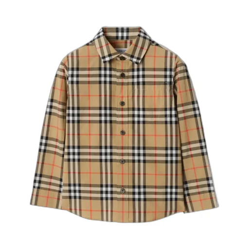 Burberry Kids Checked Long-Sleeve Shirt