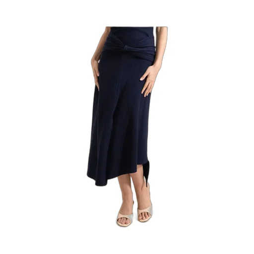 Front-Split Midi Skirt