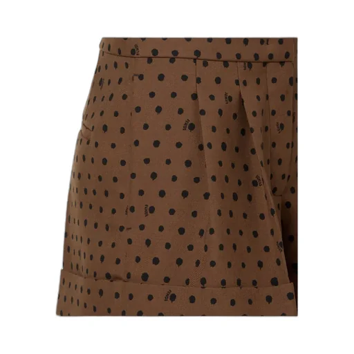 Fendi Falena Dots Printed Flared Shorts