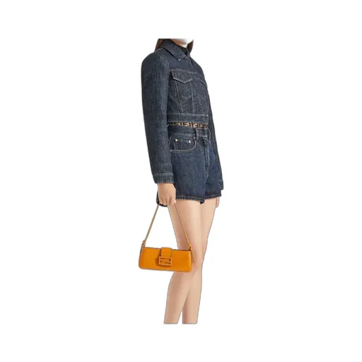 Fendi Logo Patch Denim Jacket