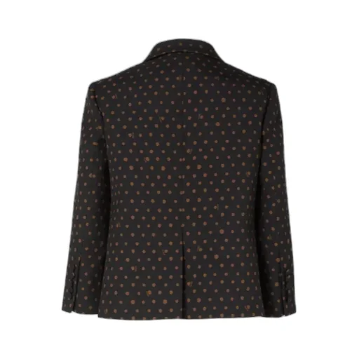 Fendi Double Breasted Falena Dots Printed Jacket