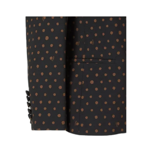 Fendi Double Breasted Falena Dots Printed Jacket