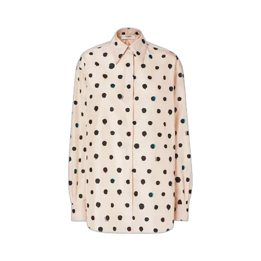 Fendi Falena Dots Printed Long Sleeved Shirt