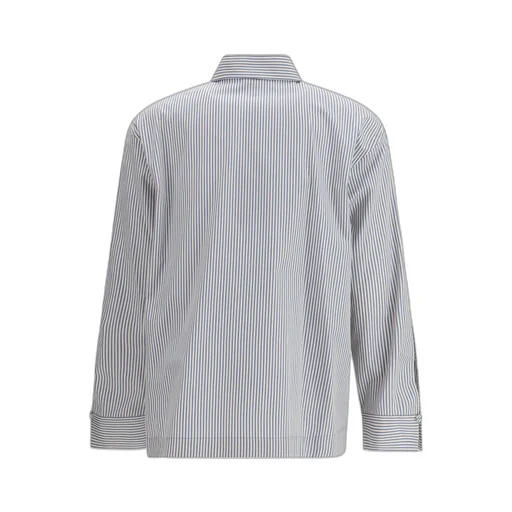 Fendi Striped Long-Sleeved Asymmetric Shirt