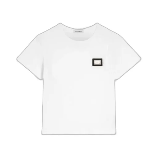 Dolce & Gabbana Kids Logo Patch Jersey T-Shirt
