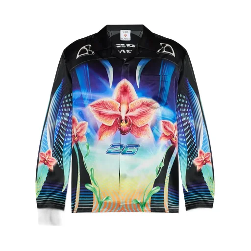 Casablanca Orchid Racer Long-Sleeved Shirt