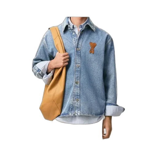 Ami Long Sleeved Denim Overshirt