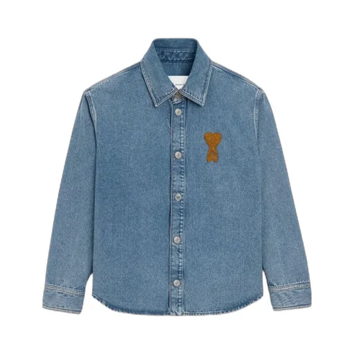 Ami Long Sleeved Denim Overshirt