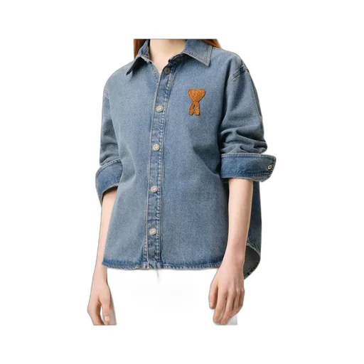 Ami Long Sleeved Denim Overshirt