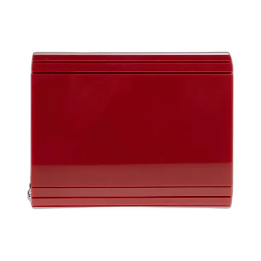 Jimmy Choo Logo Printed Chained Mini Clutch Bag