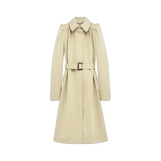 Alexander Mcqueen Pleated Belted Trench Coat