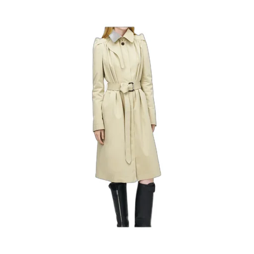 Alexander Mcqueen Pleated Belted Trench Coat