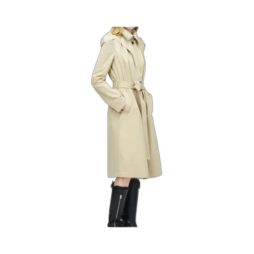 Alexander Mcqueen Pleated Belted Trench Coat