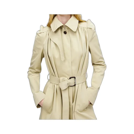 Alexander Mcqueen Pleated Belted Trench Coat