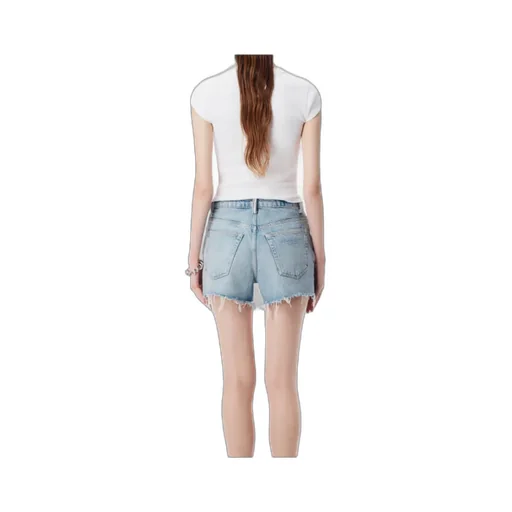 Alexander Wang Embellished Belt-Loop Denim Shorts