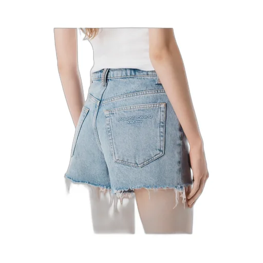 Alexander Wang Embellished Belt-Loop Denim Shorts