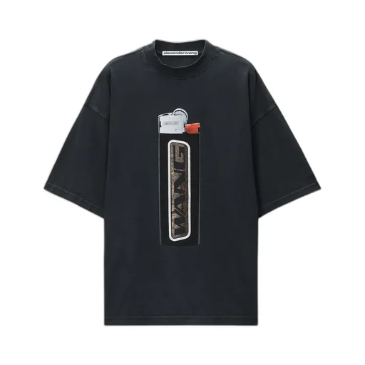 Alexander Wang Lighter-Patterned Oversized T-Shirt