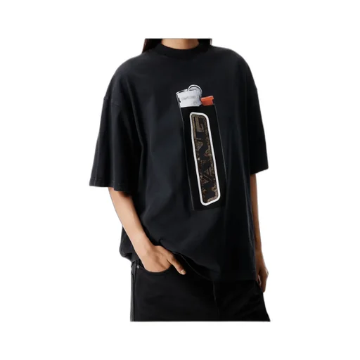 Alexander Wang Lighter-Patterned Oversized T-Shirt