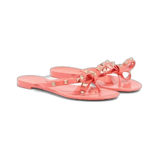 Valentino Garavani Rockstud Bow Detailed Sandals