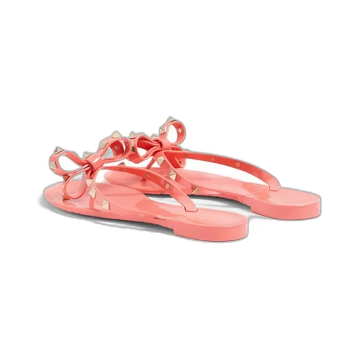 Valentino Garavani Rockstud Bow Detailed Sandals