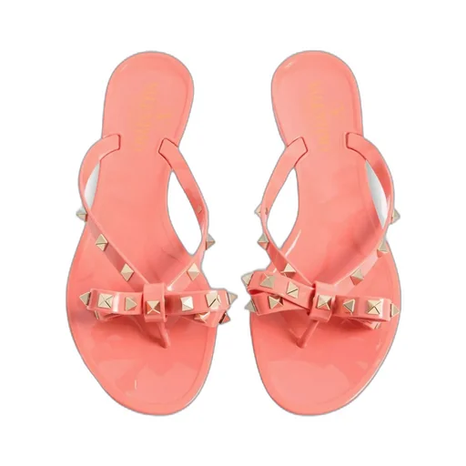 Valentino Garavani Rockstud Bow Detailed Sandals